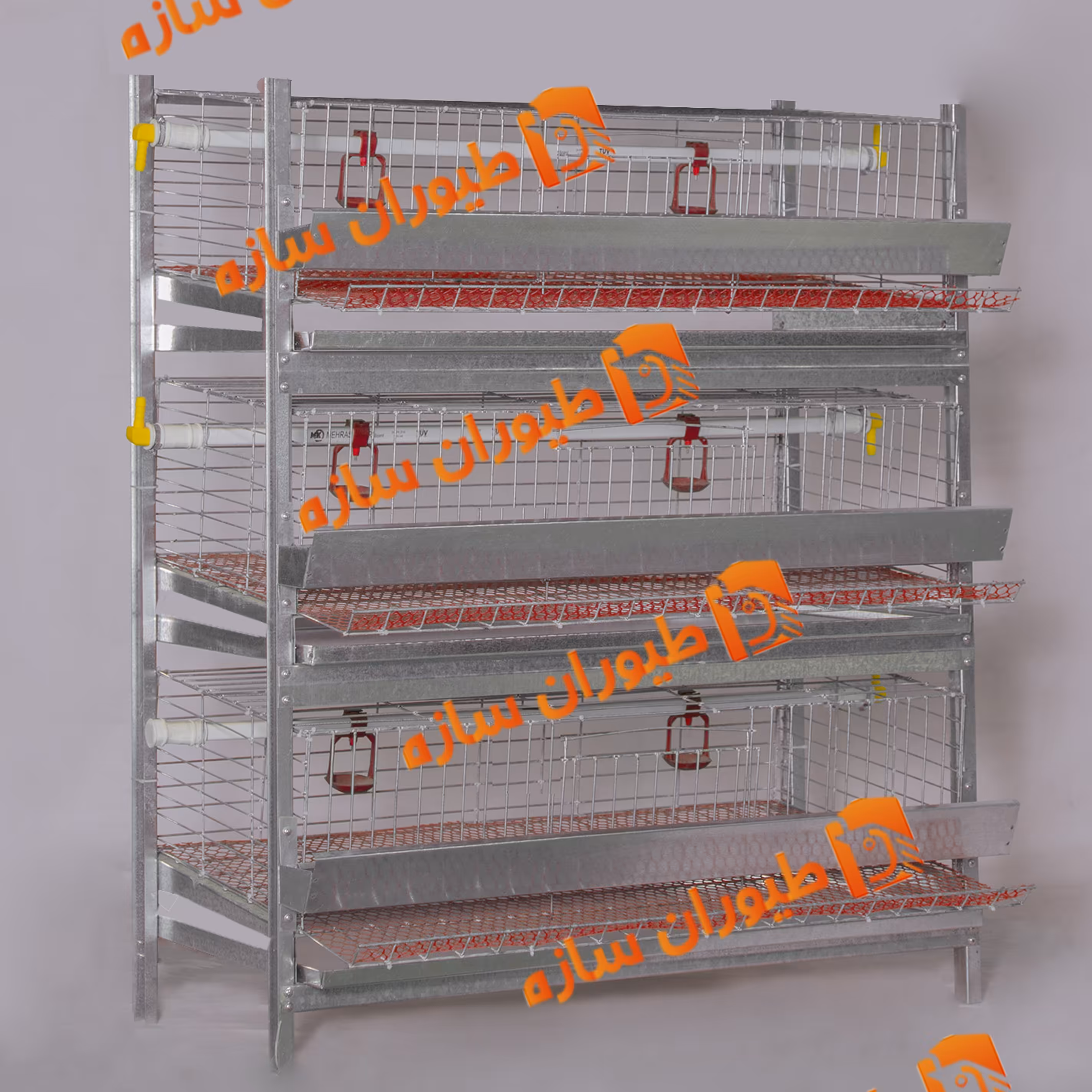 قفس بلدرچین تولید کارخانه (3 طبقه)