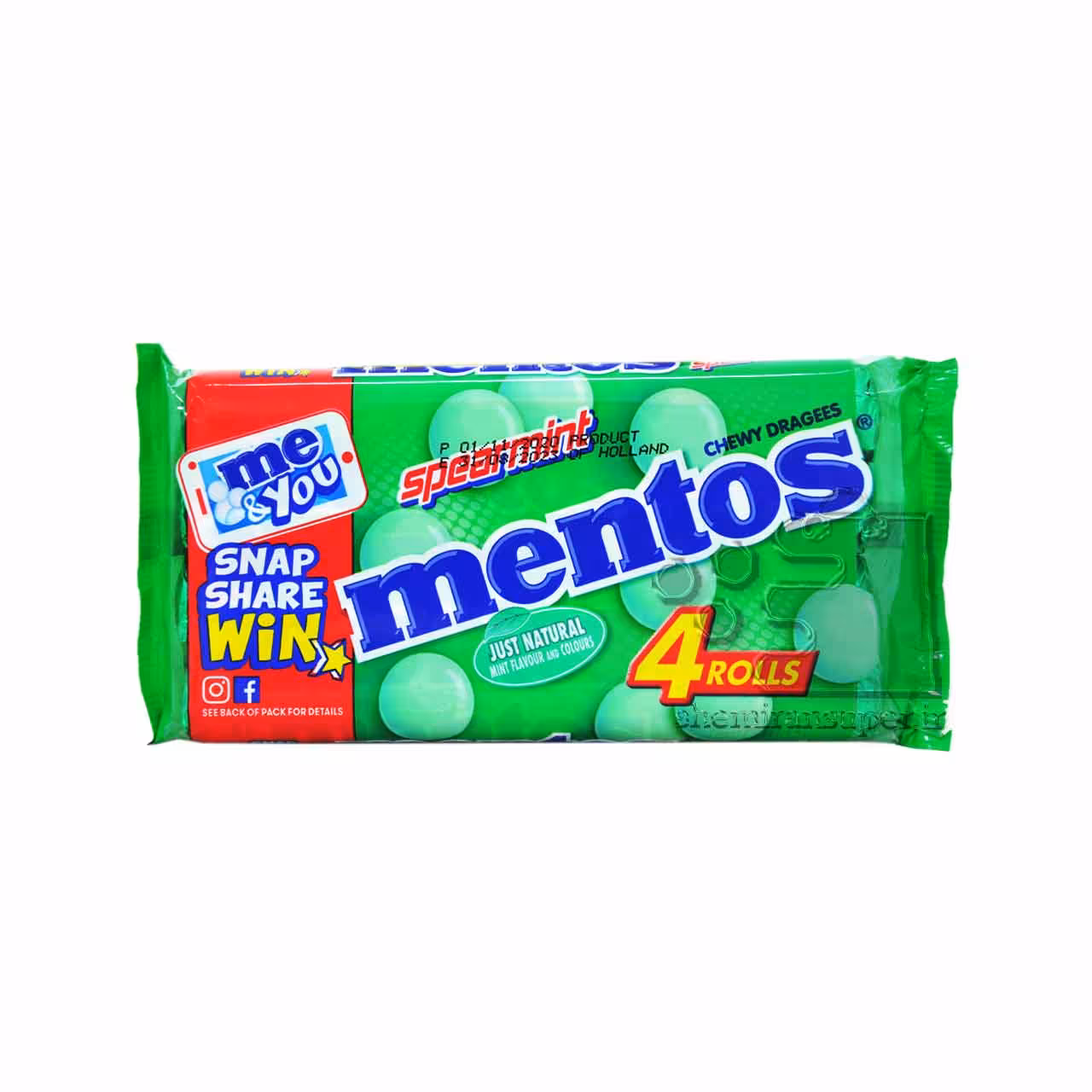 پک چهار تایی دراژه نعنایی منتوس - mentos