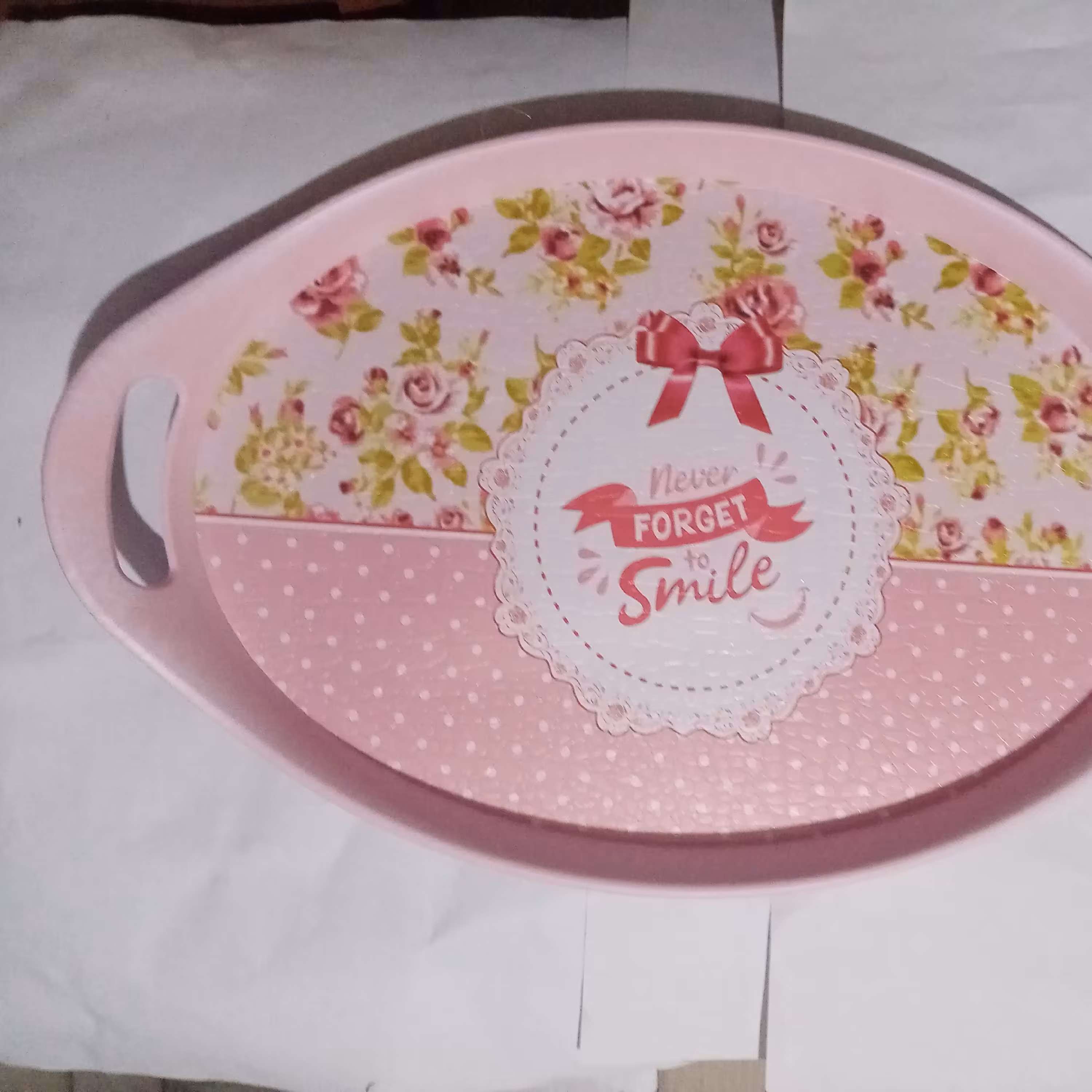 سینی بیضی چاپدار 40 سانت