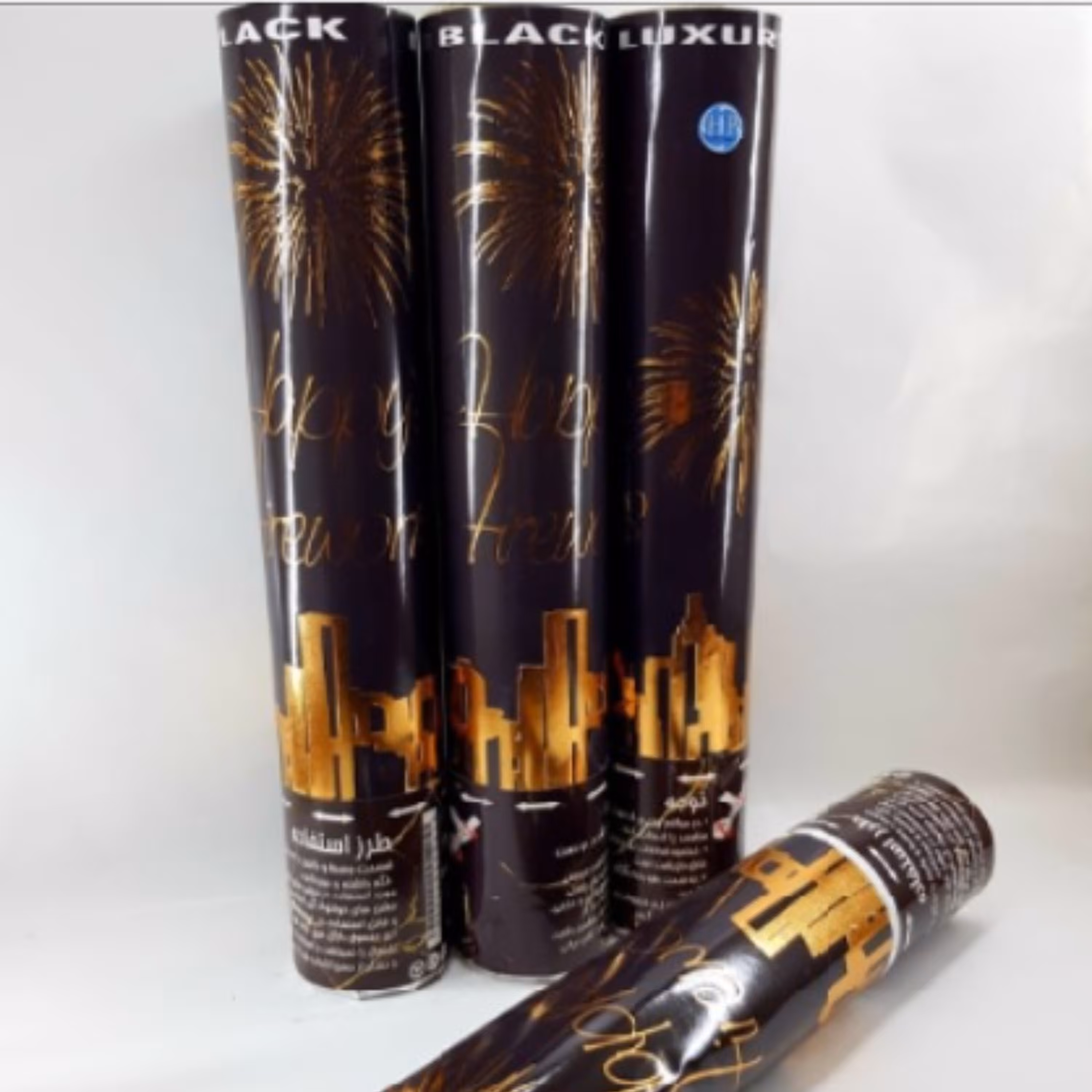 کاغذ پران مشکی طلاکوب - بمب شادی مشکی طلاکوب