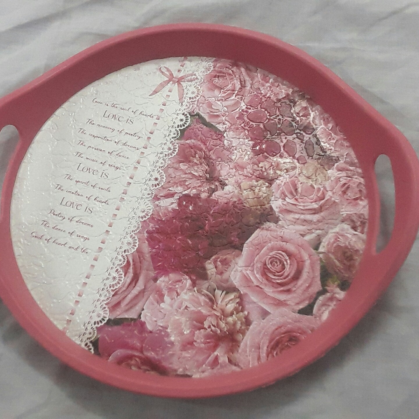سینی گرد دسته دار
