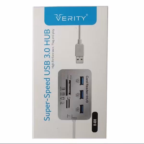 هاب 3 پورت USB 3.0 وریتی مدل H-408