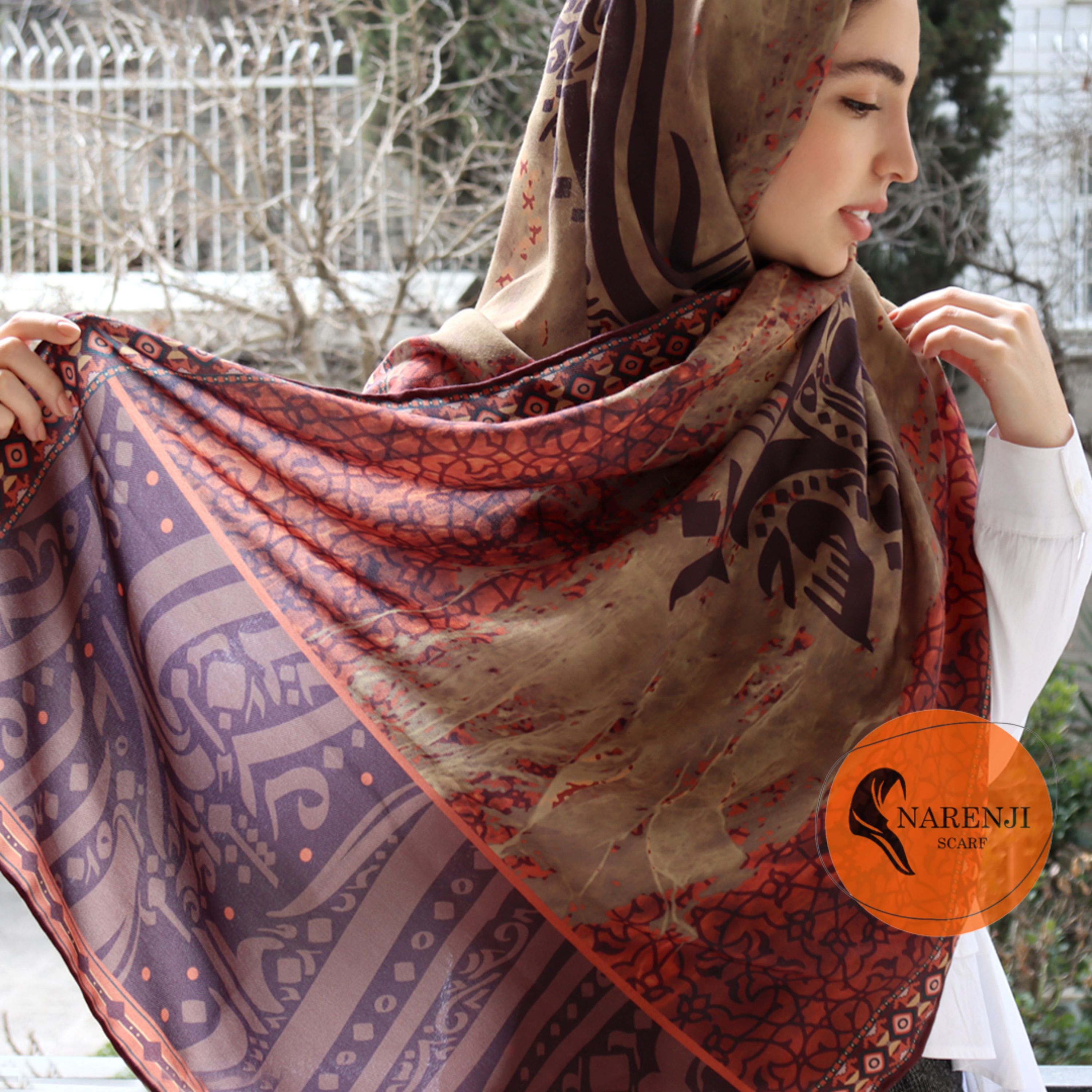 شال نخی آجری