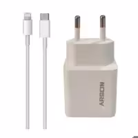 شارژر دیواری آرسون مدل AN-W20W به همراه کابل لایتنینگ

