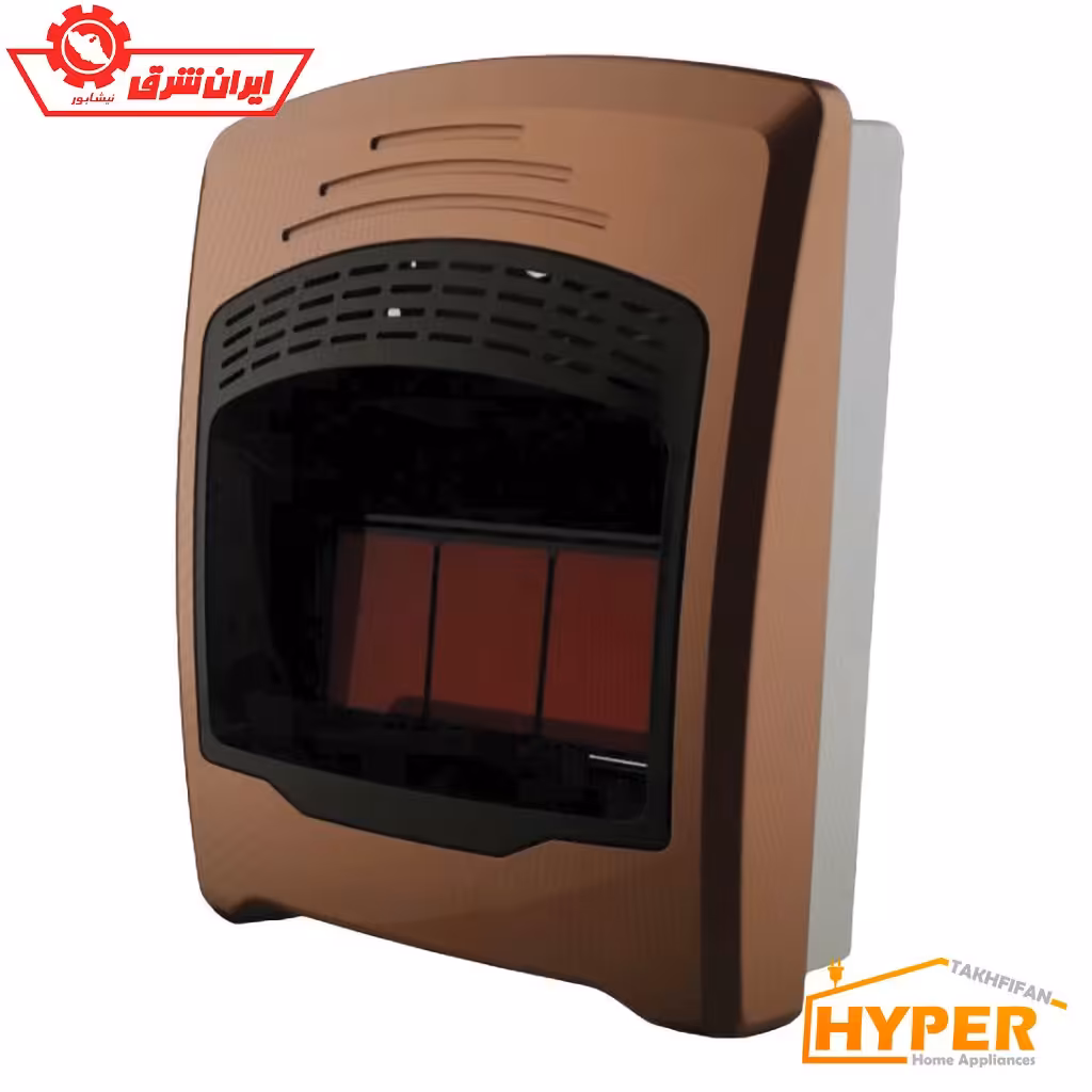 بخاری گازی ایران شرق شاهین سرامیکی بدون دودکش
