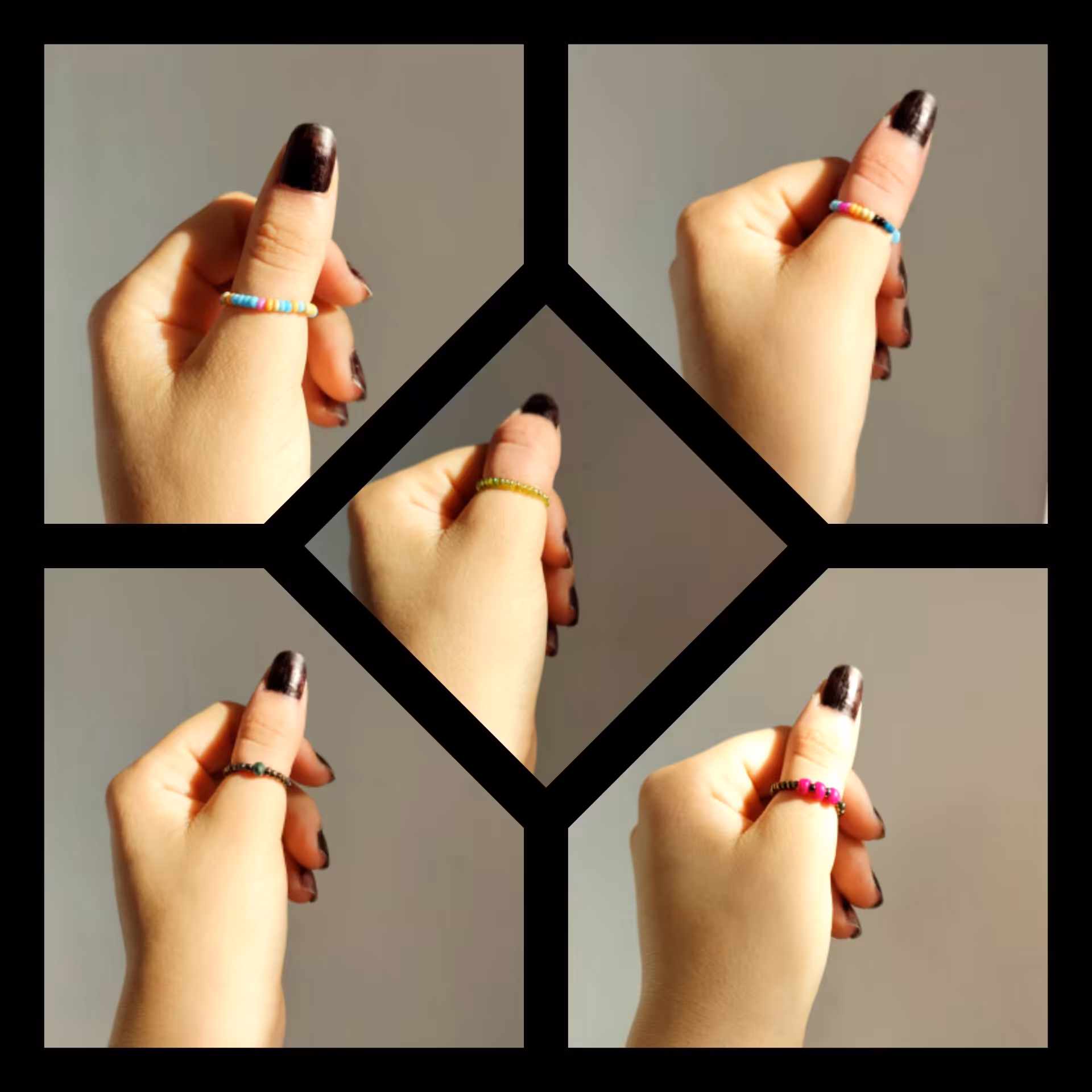 انگشتر مهره ای(5عددی)