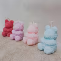 شمع تدی گل گلی کوچولو