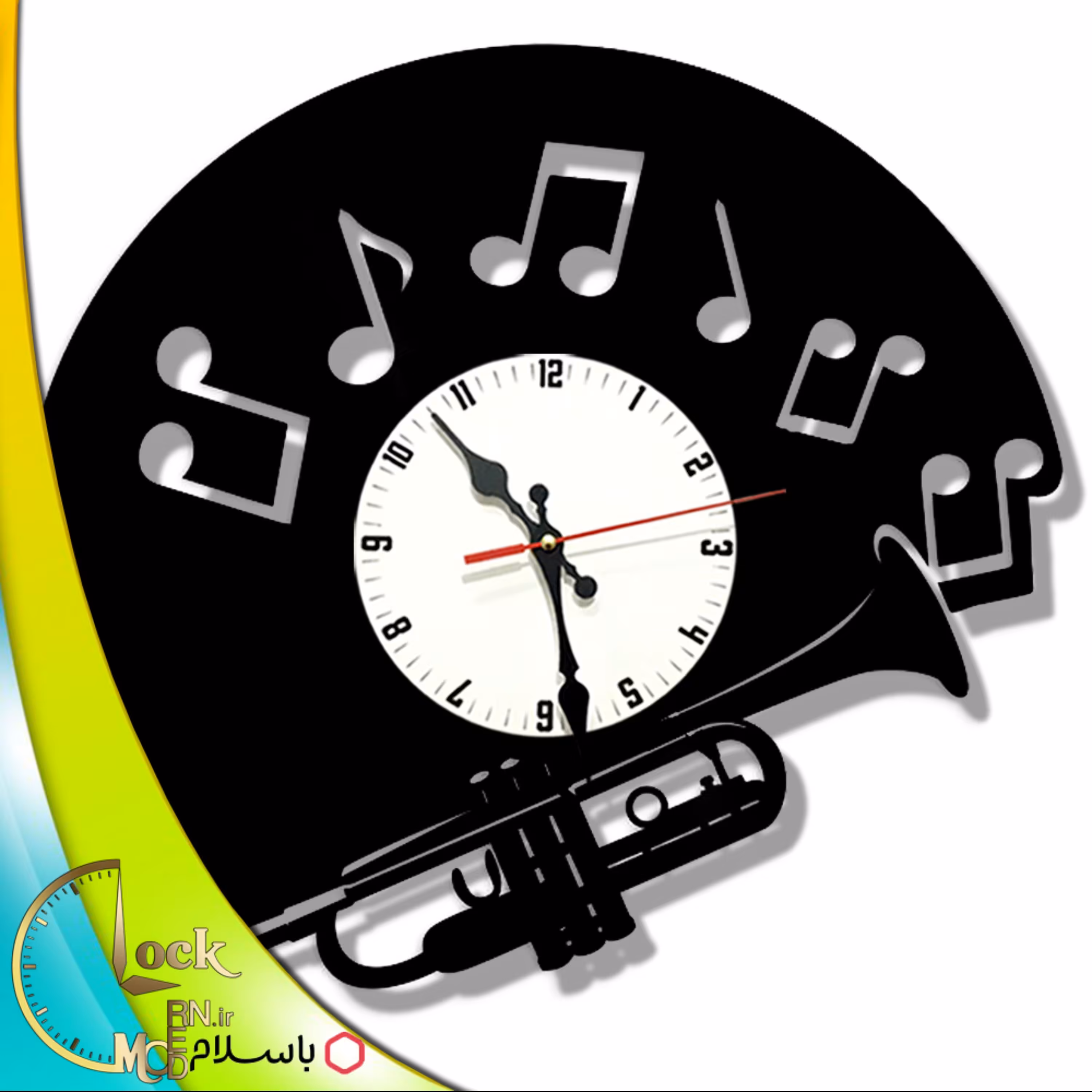 ساعت دیواری طرح شیپور کد 450 (پس کرایه)