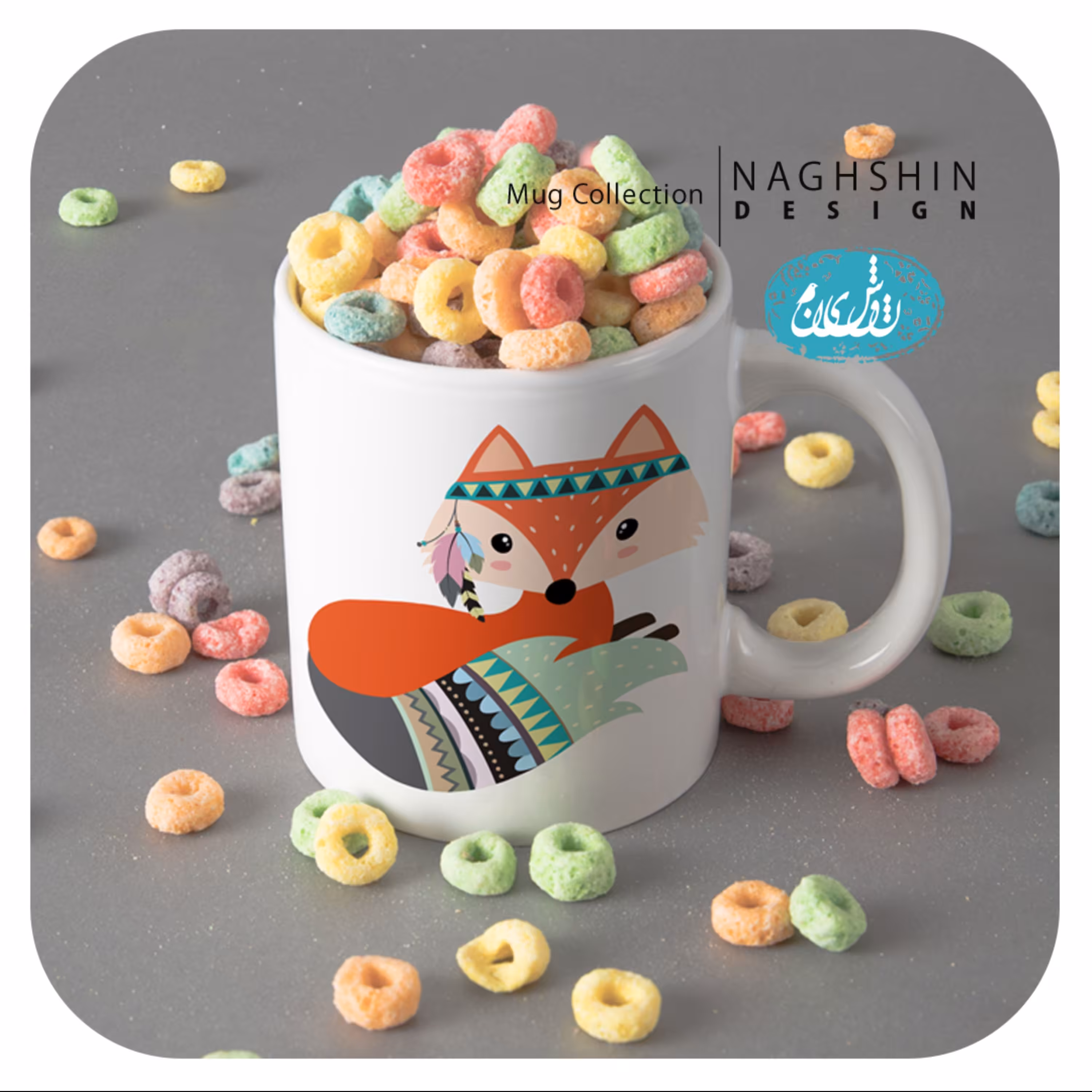 ماگ سرامیکی طرح روباه 1 - چاپ سابلیمیشن - کیفیت عالی