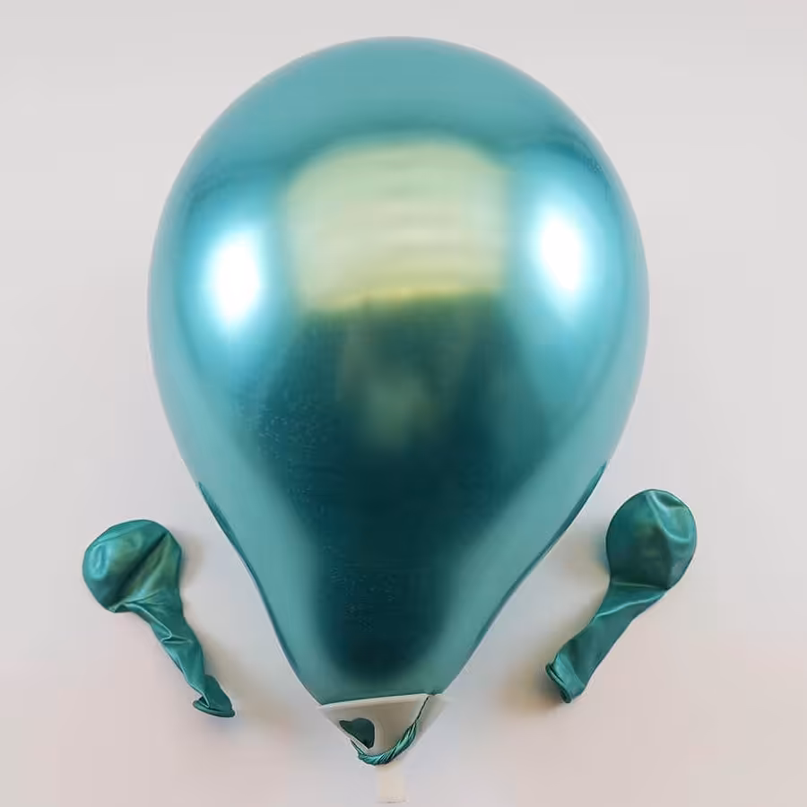 بادکنک سبز یشمی کروم (6 اینچی)