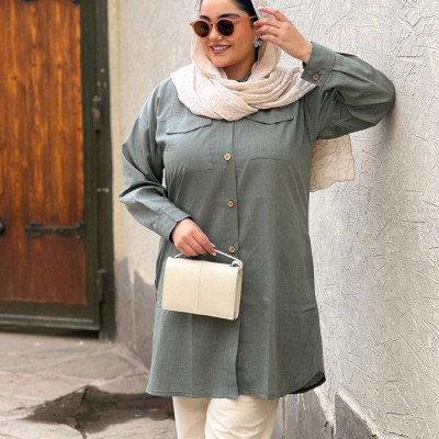 مانتو اسپرت زنانه نخ پنبه مدل سایز بزرگ خنک وکولردار