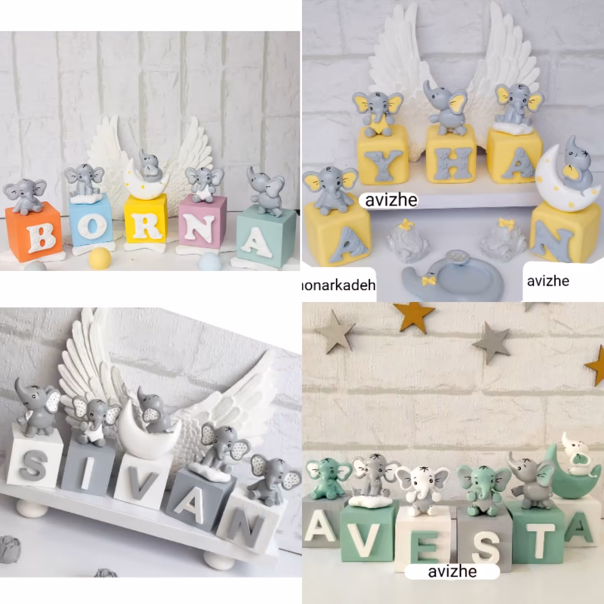 استند اسم مکعبی فیلی. هراسم ورنگی به دلخواه شما