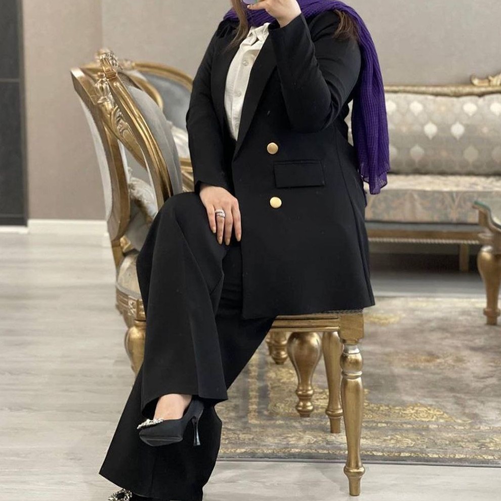 ست مانتو و شلوار  زنانه جنس مازراتی توییس گرم بالا با ارسال رایگان مدل پارمیدا