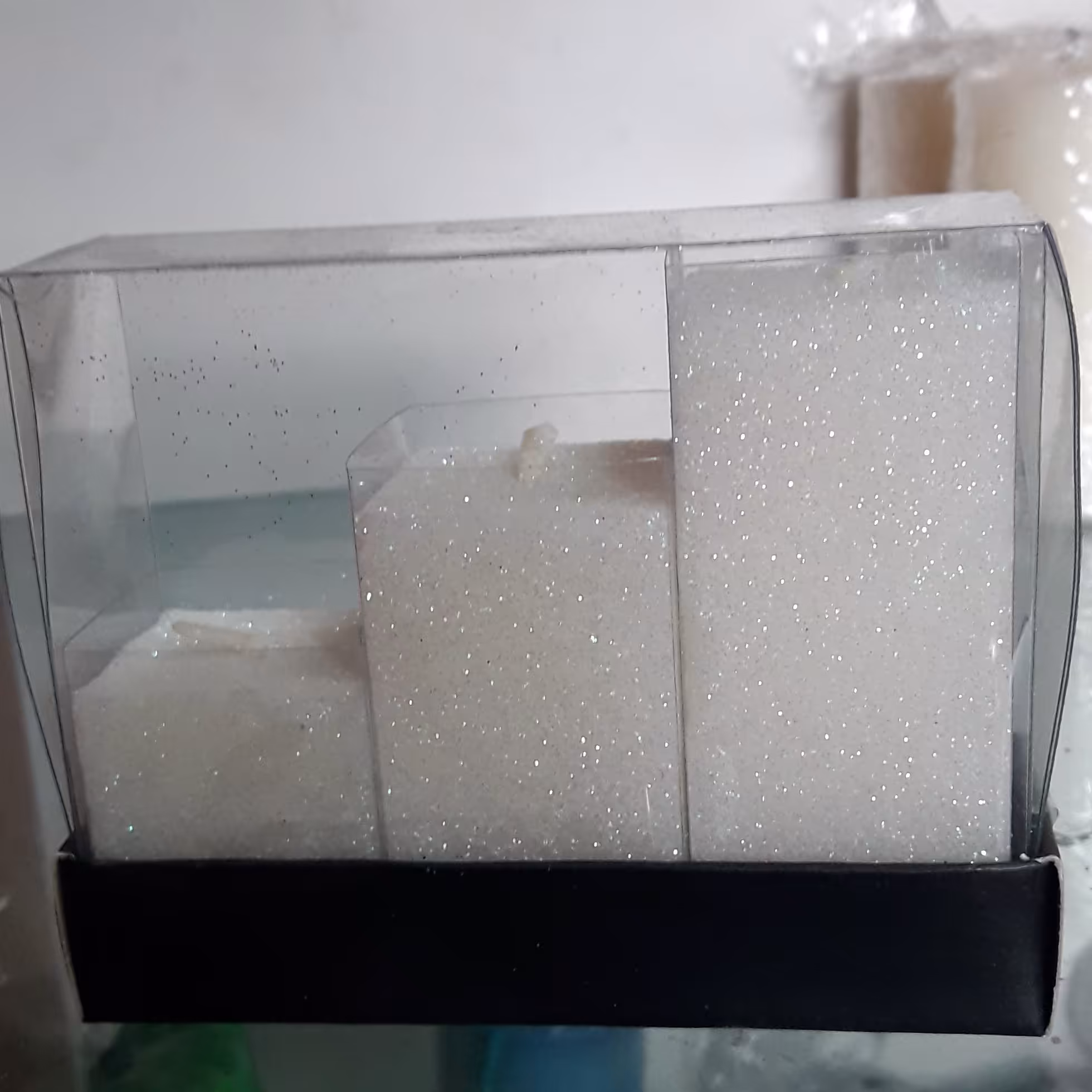 شمع اکلیلی سفید مکعبی کدh56