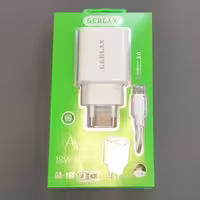 شارژر کامل 18W برند GERLAX مدل CA-19F به همراه کابل میکرو USB