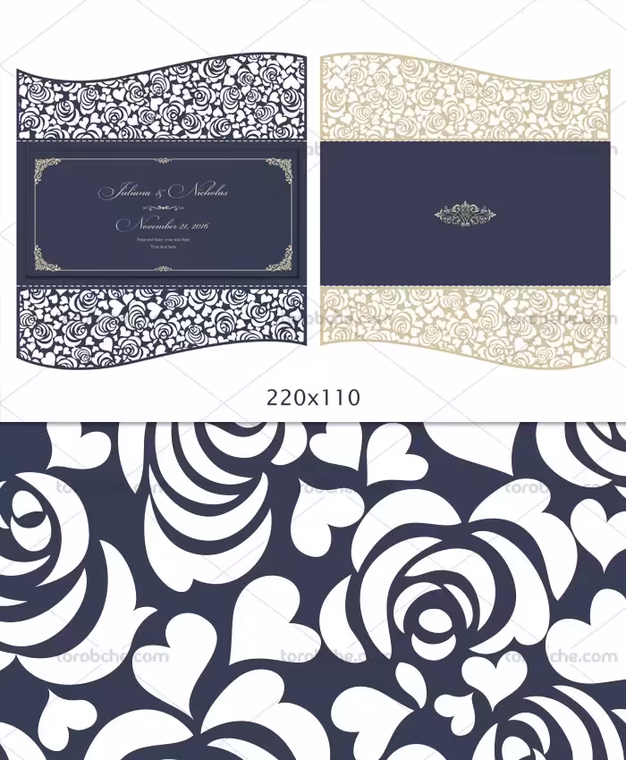 وکتور طرح کارت دعوت عروسی | گرافیک با طعم تربچه