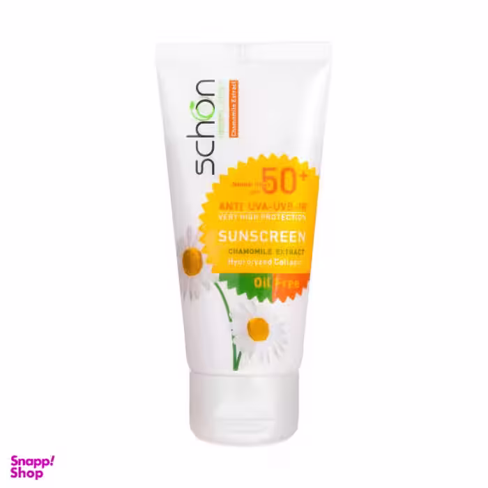 کرم ضد آفتاب رنگی فاقد چربی شون (Schon) با رنگ طبیعی + SPF50