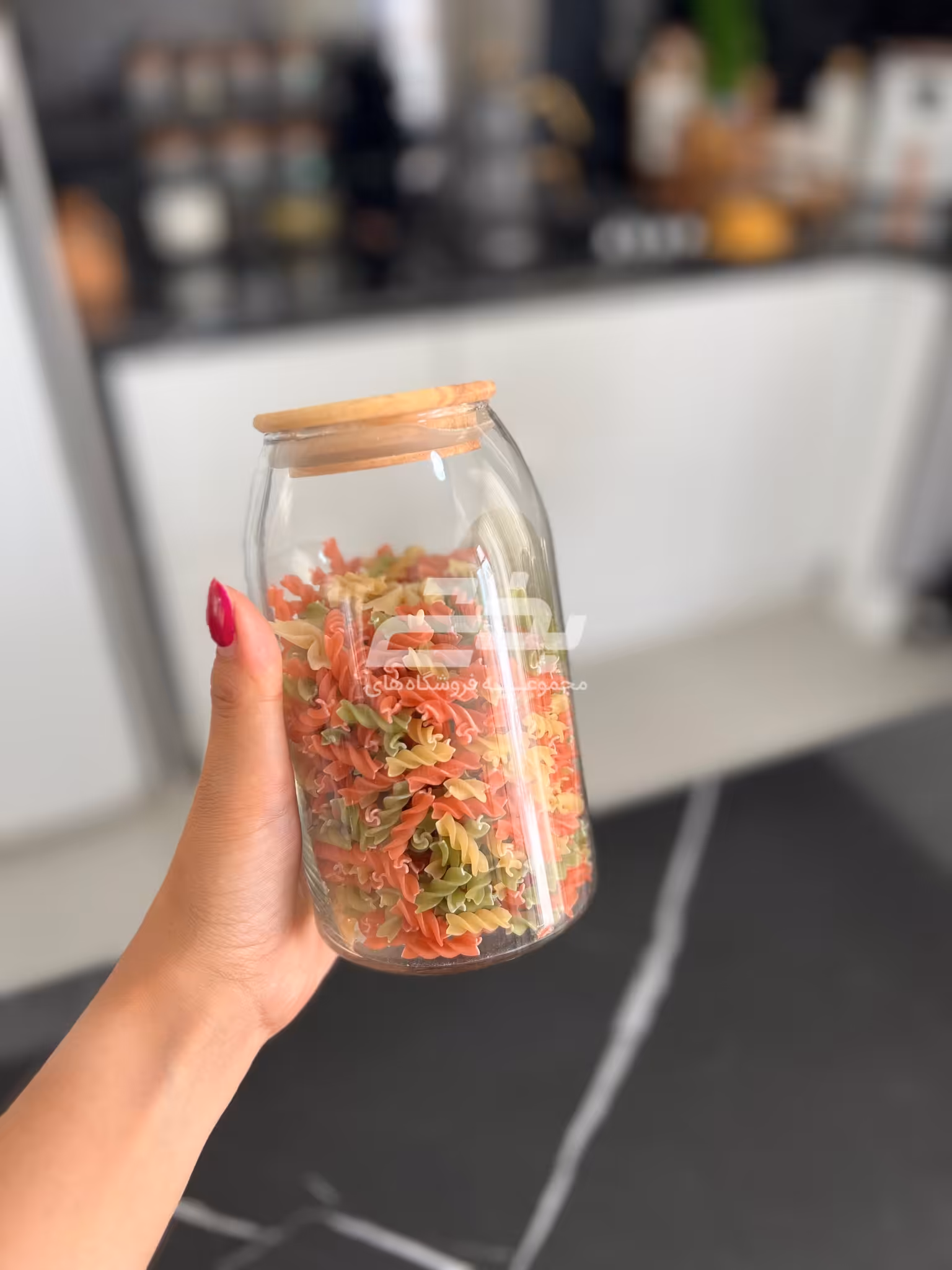 بانکه شیشه ای مدل درب چوبی مدل VIP سایز 2