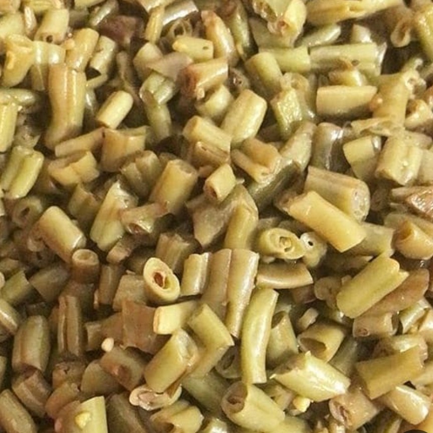 لوبیا سبز پاک شده خرد شده ونیمه پز بهداشتی سالم خانگی بدون نگهدارنده
