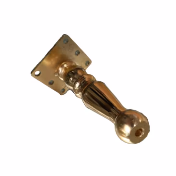 پایه مبل مخروطی آبکاری  فورتیک طلائی  فلزی بدون سپر بسته تک عددی 