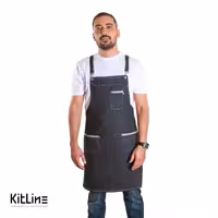 پیشبند جین 3 جیب ذغالی کیوان