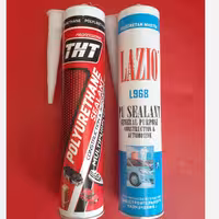 چسب درزگیر  و درزبند پلی یورتان لاستیکی طوسی polyseal 7700 pu پمپی 280 میلی لیتری