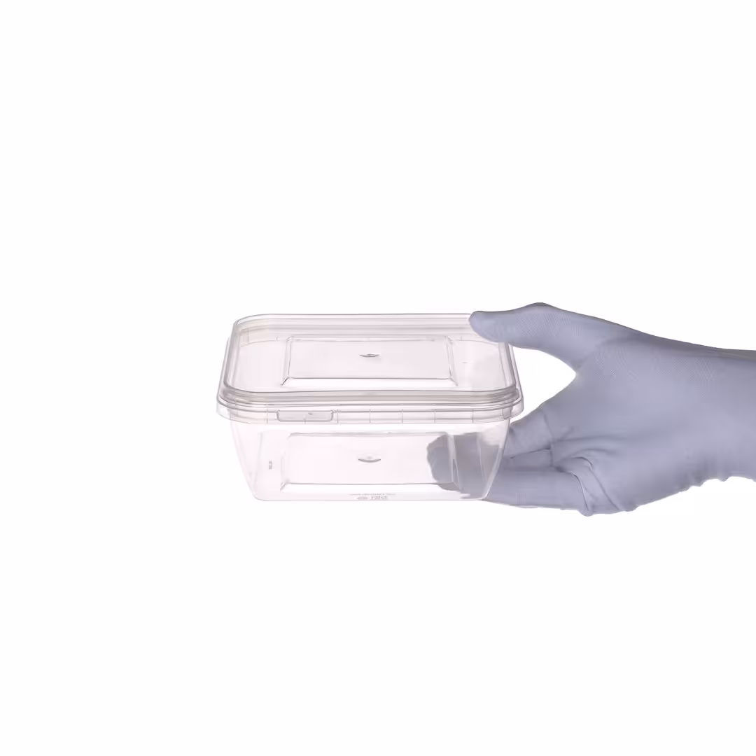 ظرف مایکروویو یا ظرف فریزری 800 سی سی مربع (طب) 