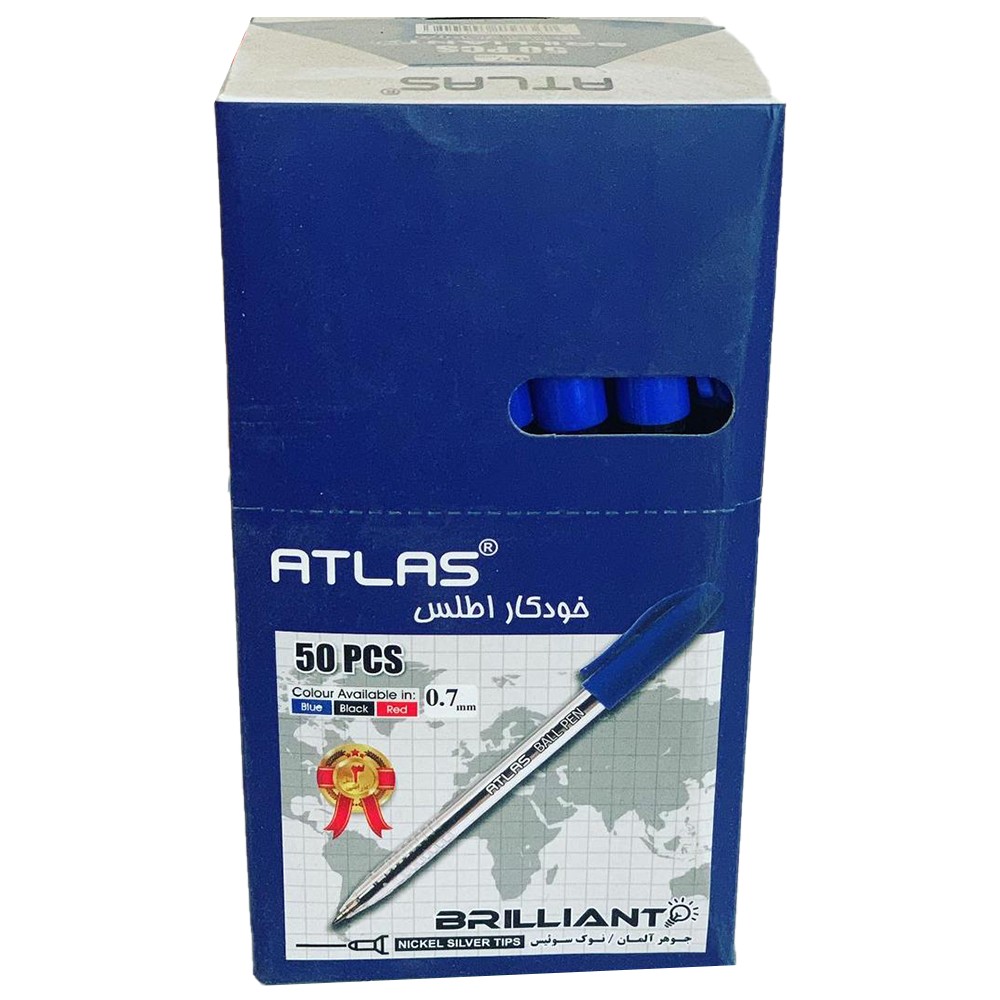 خودکار اطلس آبی بسته 50 عددی نوک 07