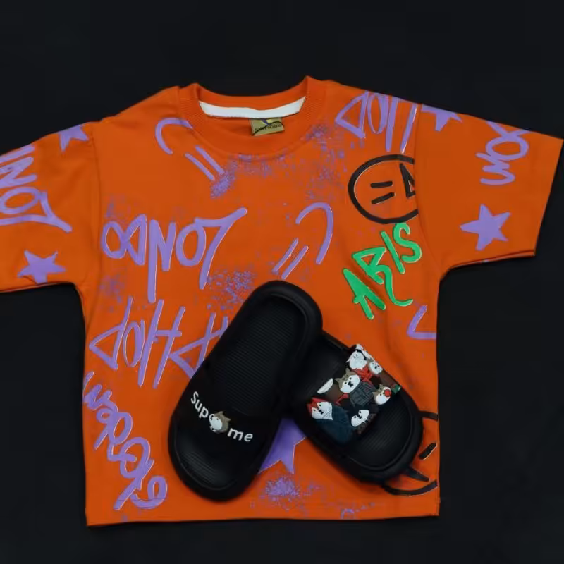 تیشرت تک اسپرت در رنگ های نارنجی یاسی 