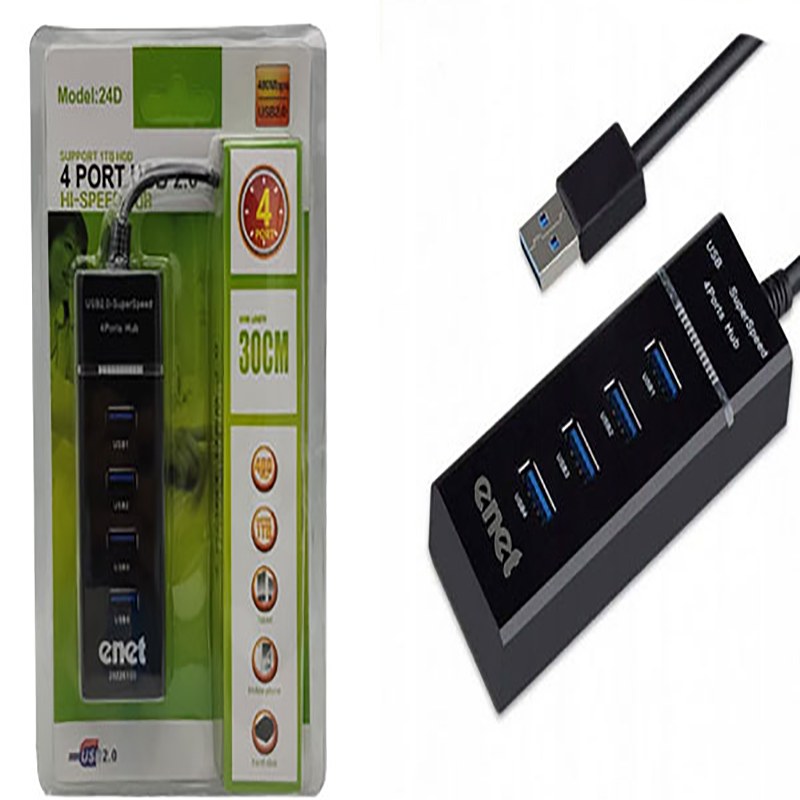 هاب 4 پورت USB20 کابل 30 سانتی