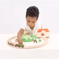 اسباب بازی قطار مزرعه کلاسیک ورلد Classic World Small Farm Train Set کد 54464