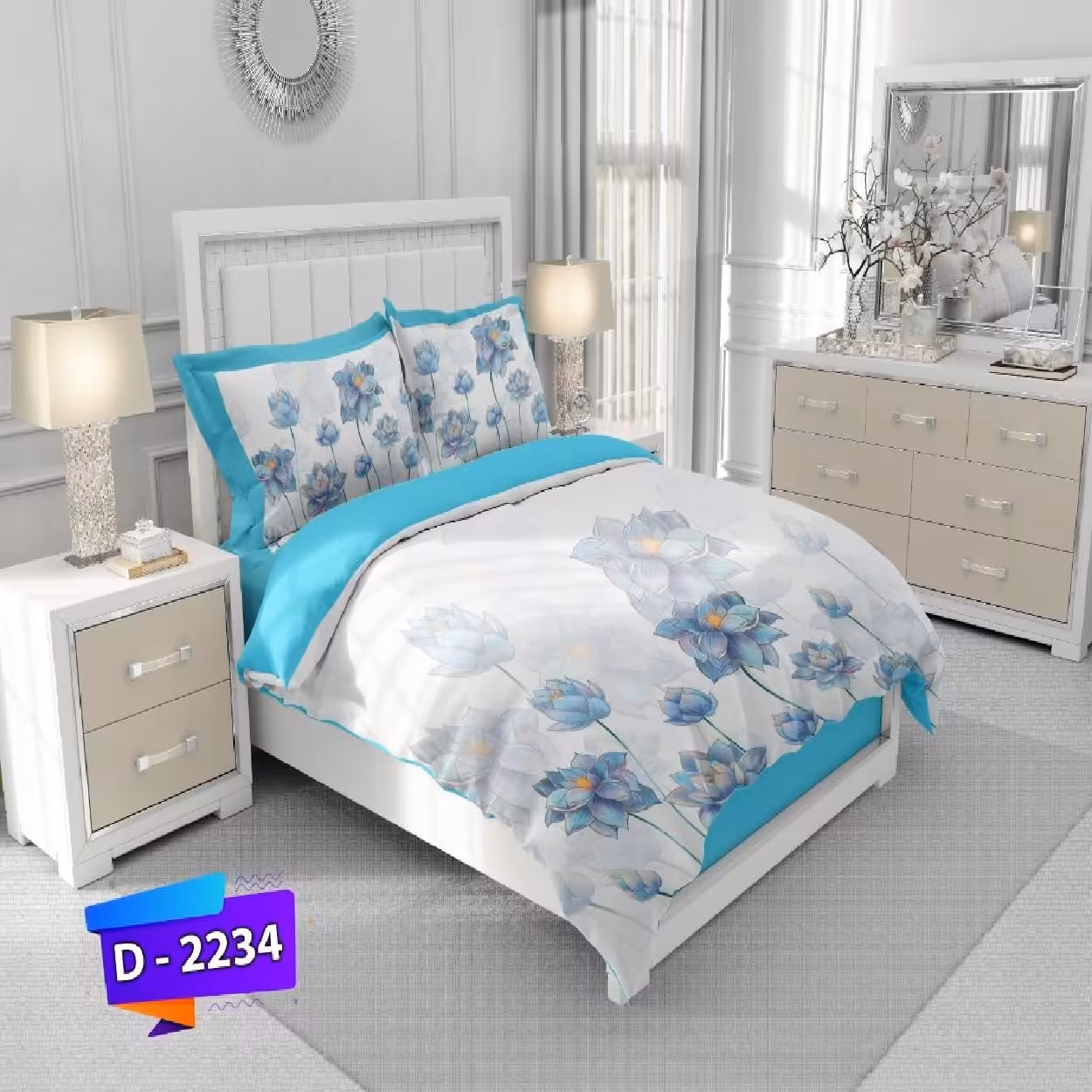 سرویس روتختی لمان کد 2234 دونفره 6 تکه