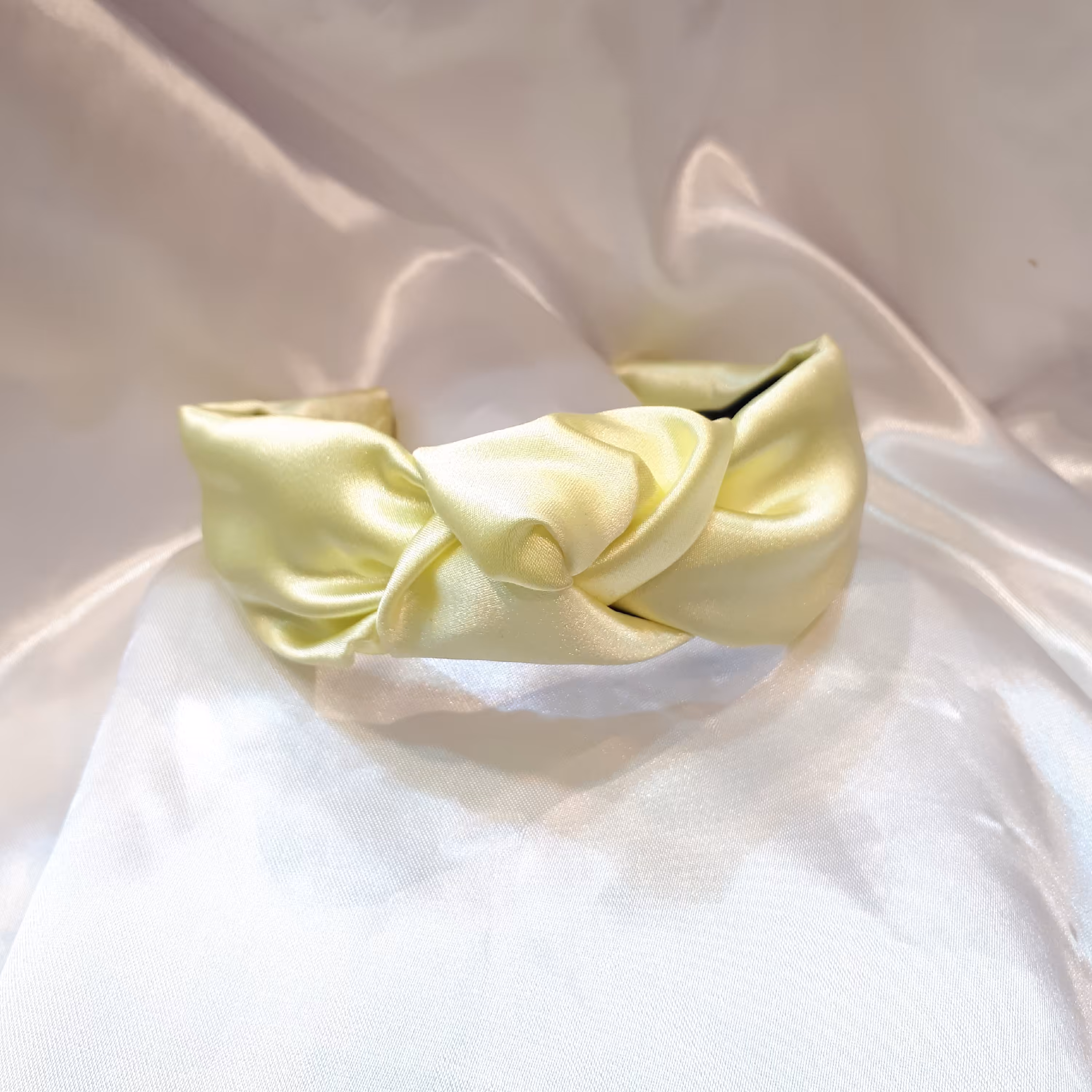 تل ساتن گره ای لیمویی ( زرد )