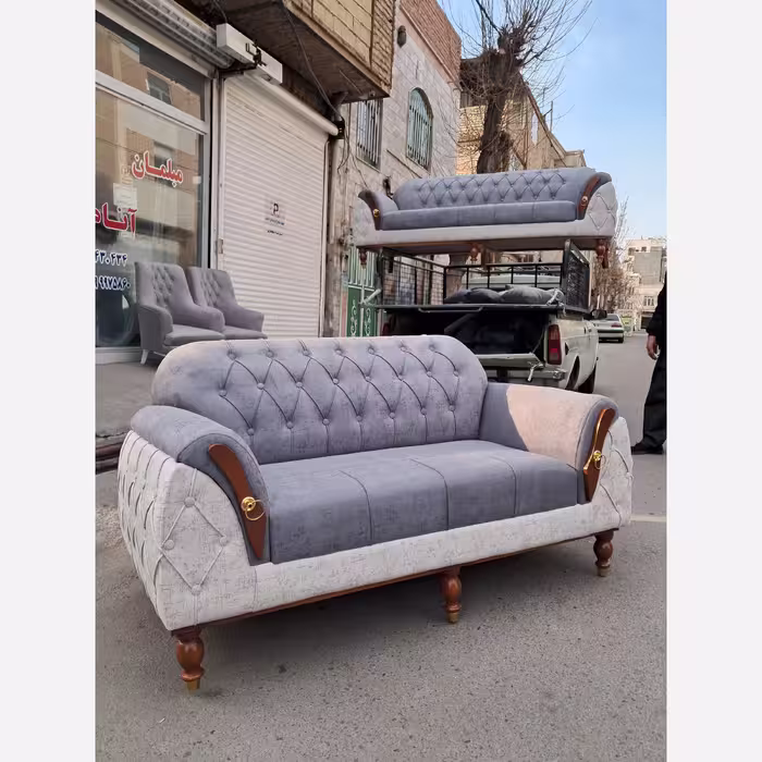 مبلمان راحتی مبل  چستر پاریس آنام 7 نفره با رنگبندی متفاوت 