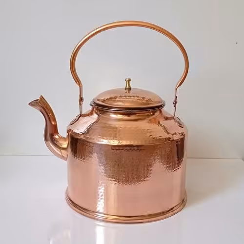 کتری مسی سه لیتری دسته مسی طرح ترنج نانو شده با کیفیت عالی