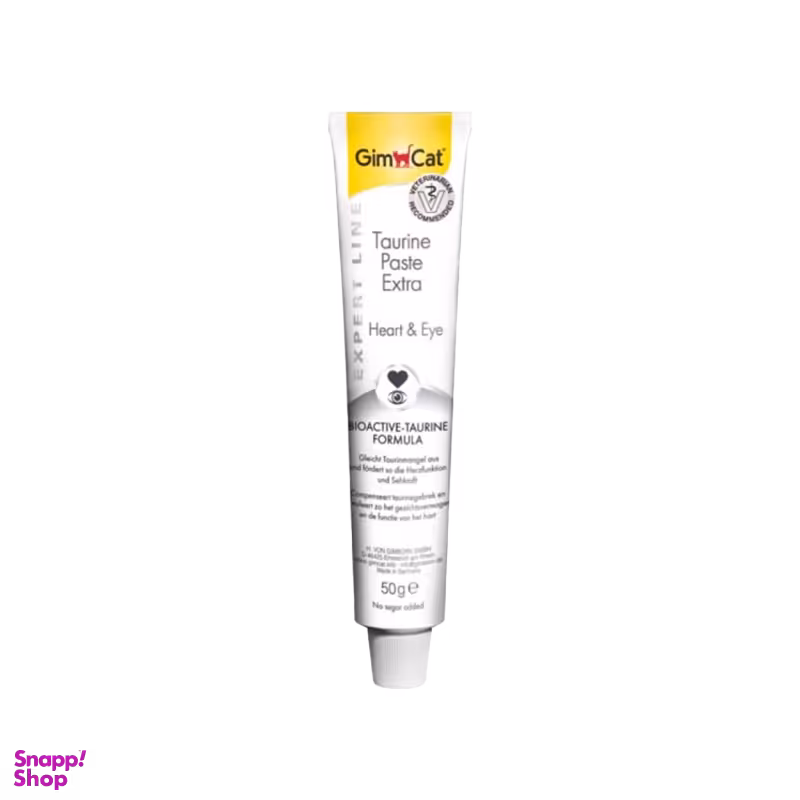 خمیر مالت گربه تایورین جیم کت (Gim Cat) مدل GimCat Paste Taurine Heart & Eye وزن 50 گرم