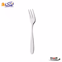 چنگال میوه‌ خوری ناب استیل ورونا 6 عدد استیل براق