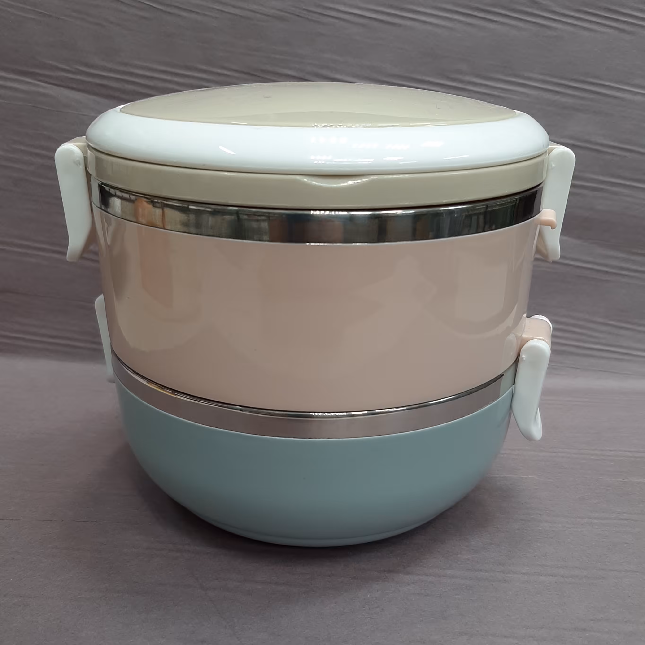 ظرف نگهدارنده غذا دو طبقه داخل استیل