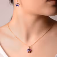 نیم ست زنانه برند zj نگین سوارسکی کد 26