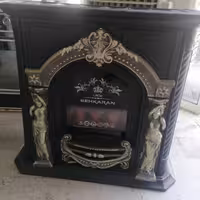 بخاری گازی طرح شومینه بهکاران مدل سناتور ظرفیت 36000-مشکی طلایی