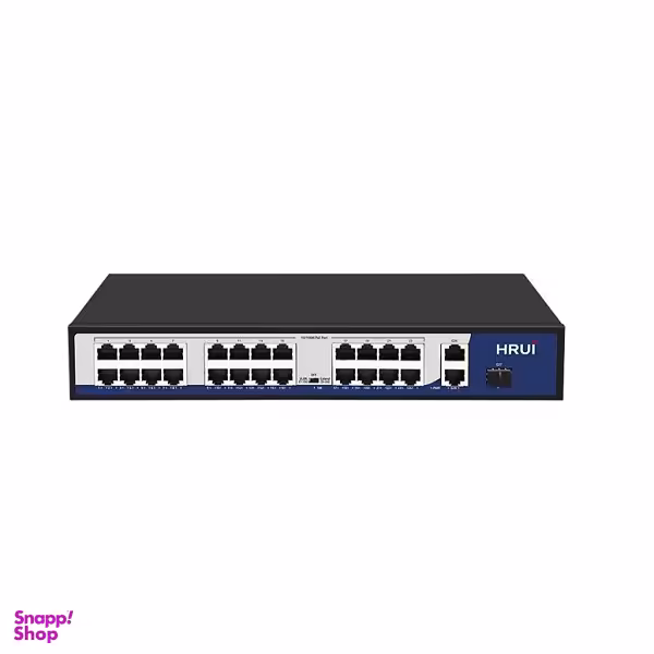 سوئیچ PoE شبکه 24 پورت اچ ار یو ای مدل HRUI HR901-AF-2421GS-400