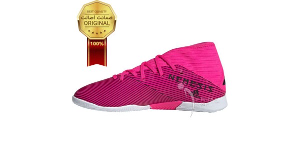 کفش فوتسال آدیداس نمزیز صورتی اورجینال 19.3 adidas nemeziz