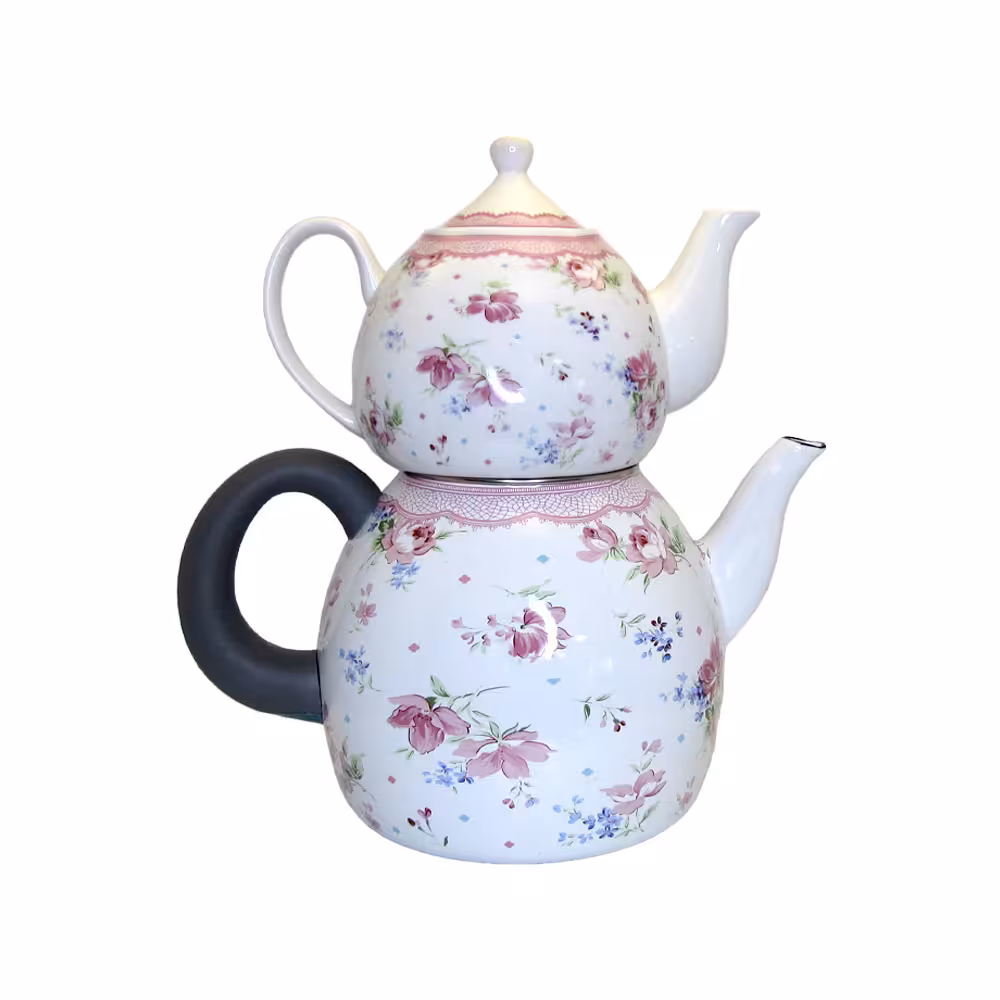 کتری و قوری لعابی مدل تایلندی کد 08-121