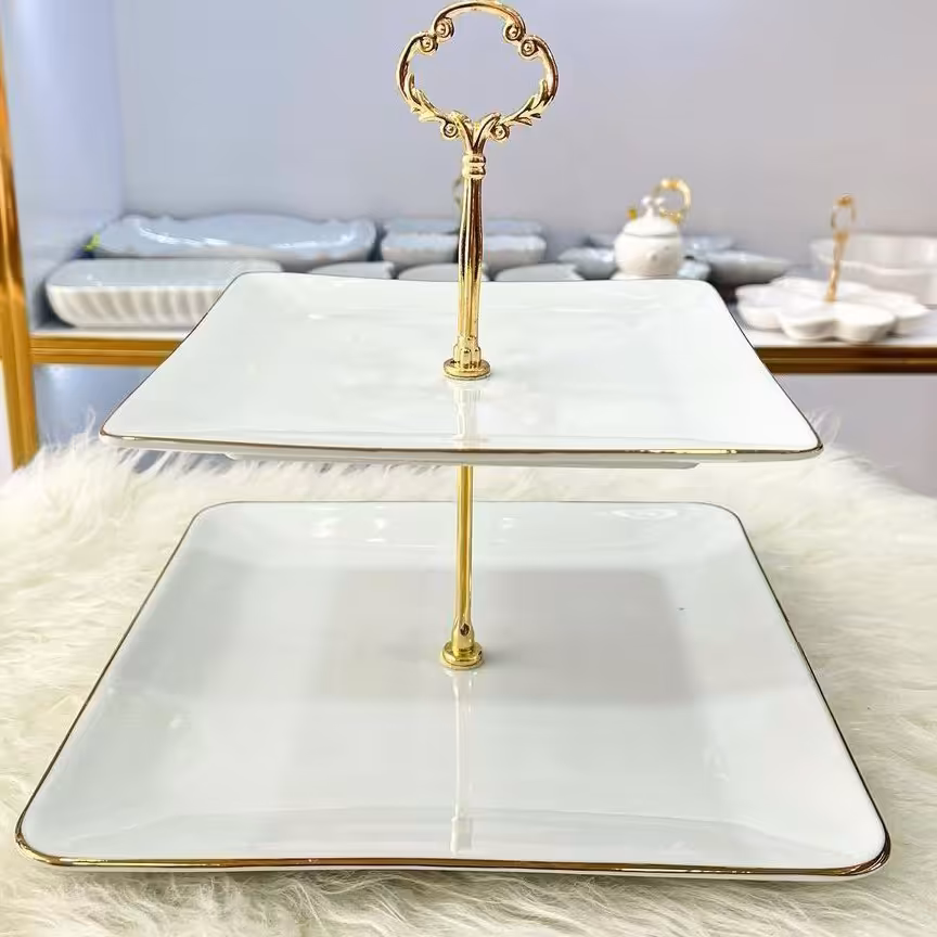 شیرینی خوری دوطبقه چینی لب طلا