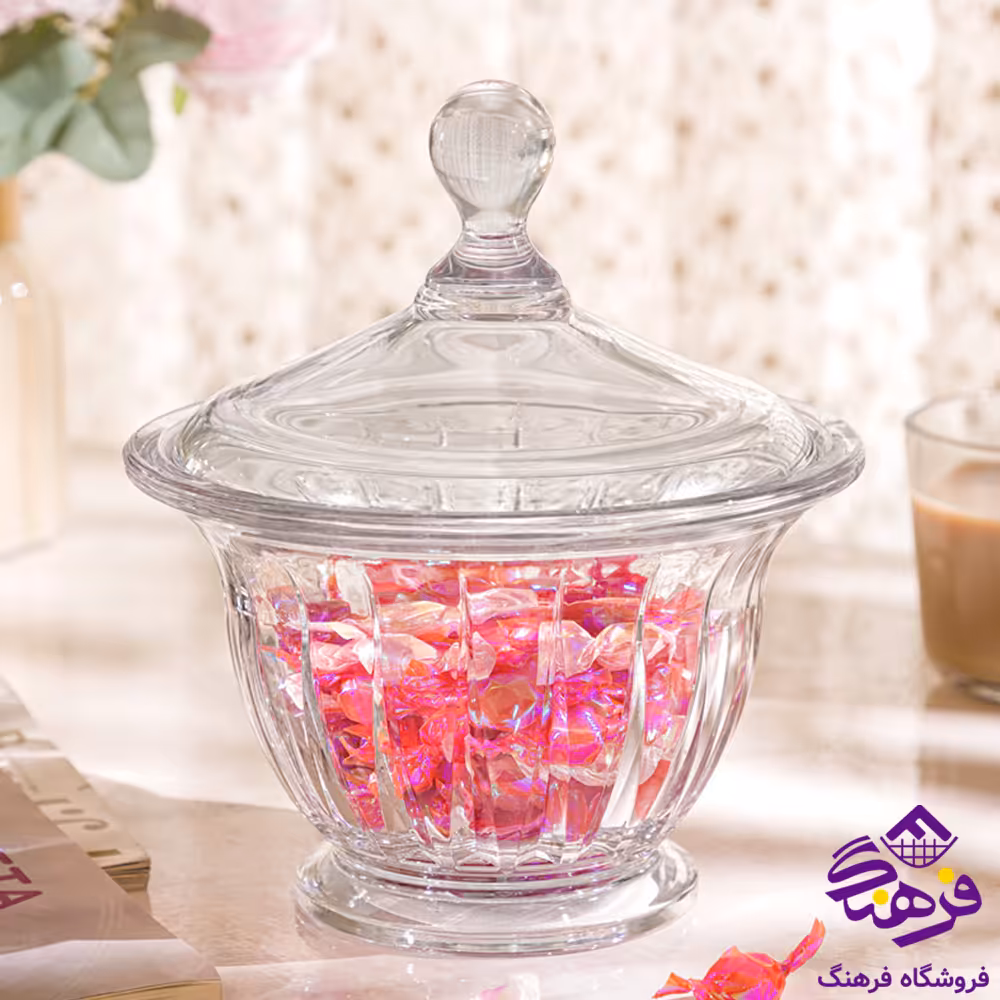 شکلات لیمون شیاردار شیشه ای گرد