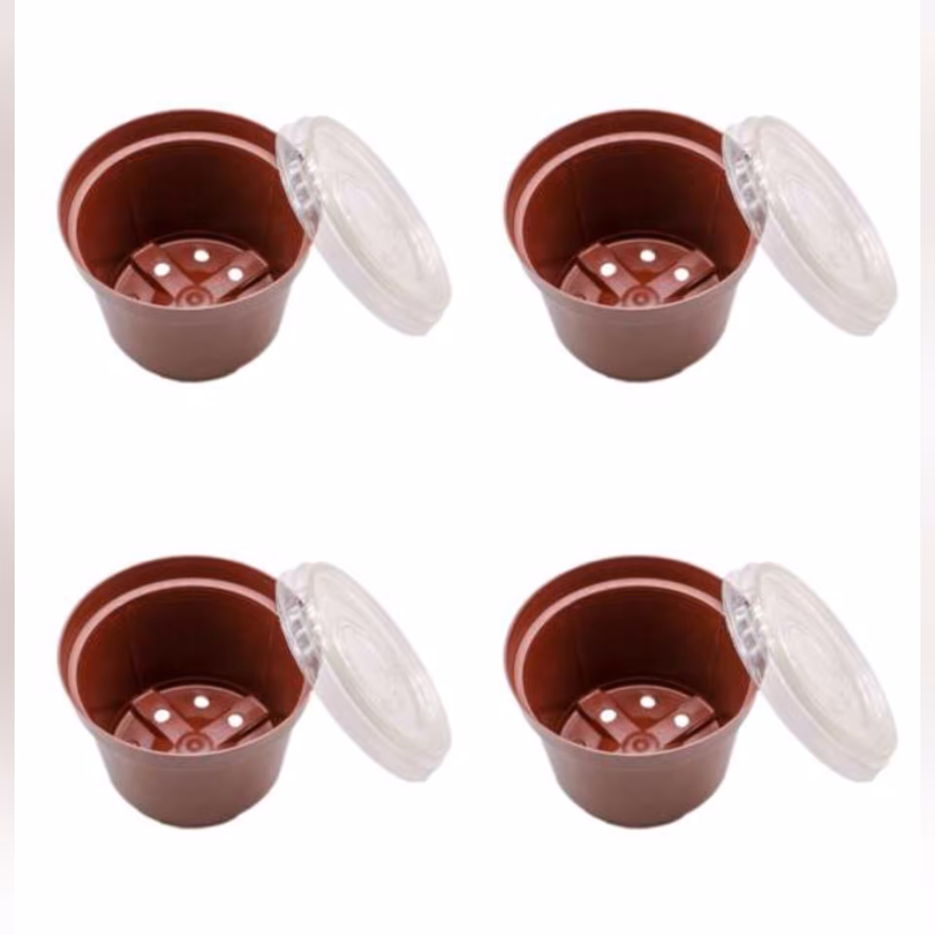 گلدان خزانه ای مناسب بذر کاری 4 عددی (پس کرایه)