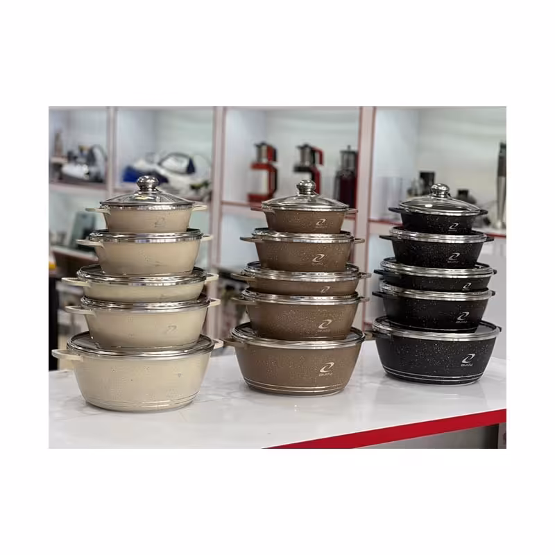 سرویس قابلمه 10 پارچه گرانیتی مدل BM72 شرکت اصلی 