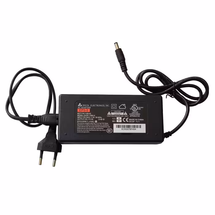 آداپتور 12 ولت 5 آمپر مارک دلتا (جریان واقعی 4.3 آمپر)