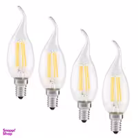 لامپ ال ای دی فیلامنت 4 وات دلتا مدل اشکی پایه E14 بسته 4 عددی