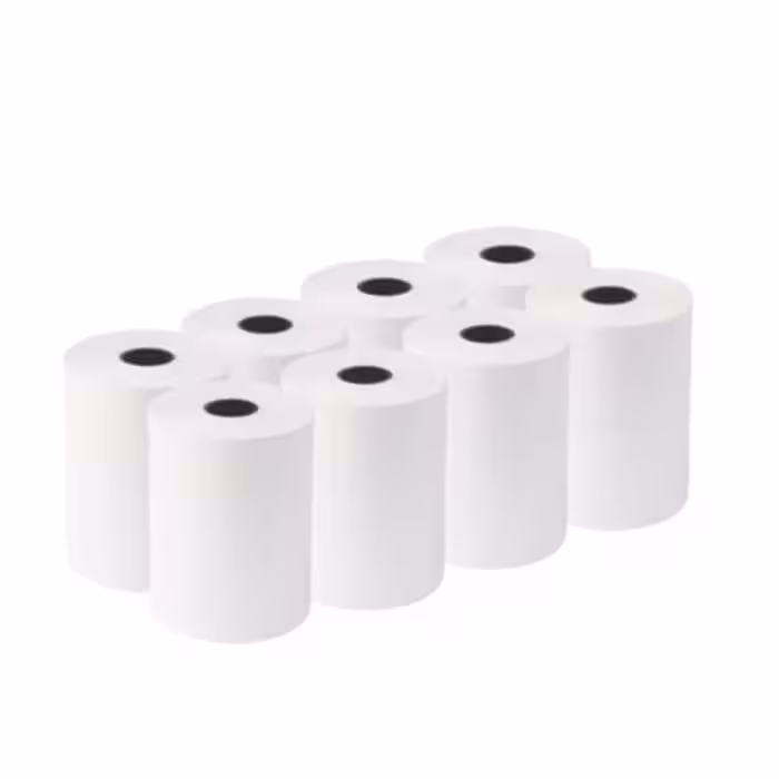 کاغذ رول حرارتی دستگاه کارتخوان چاپ مشکی 18متری بسه بندی 10تایی